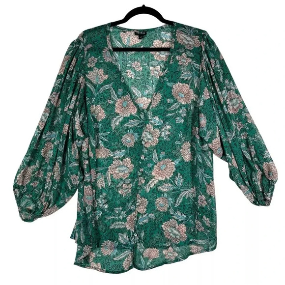 Torrid Chiffon Lurex Button-Up Blouse - Picture 5 of 8